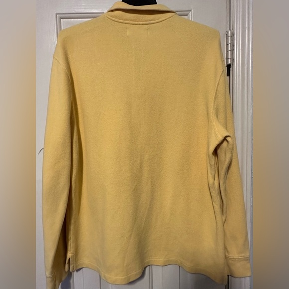 Polo Ralph Lauren Quarter Zip Men’s Size Medium Yellow Blue Pony Knit Cotton - Picture 4 of 7